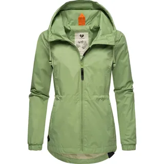 Ragwear Damen, Übergangsjacke leichte Jacke kurz wasserdicht (Wassersäule: 4.000 mm) mit Kapuze Danka YOUMODO Light Green24 Gr. S (36), grün (hellgrün), Außenmaterial: 100% Polyester.