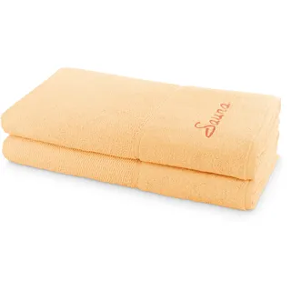Saunatuch MÖVE FOR FROTTANA, gelb (maize), B:80cm L:200cm, Walkfrottier, Obermaterial: 100% Baumwolle, Handtücher