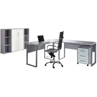 MID.YOU Büro Office Edition Set 2 Grau/Weiß