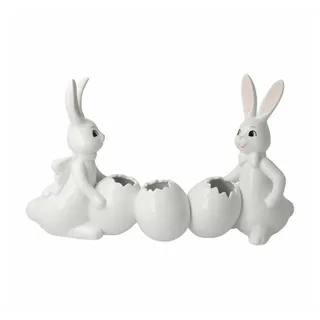 GOEBEL Hasenfigur mit Vase Snow White Porzellan 16 cm