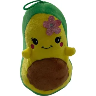 Soma Plüsch-Kissen Avocado Sofa-Rückenkissen Rund Lebensmittel Spielzeug Kuschel-Tier Plüsch-Tier Toy Früchte grün (Avocado 20 cm) + GRATIS Sc...