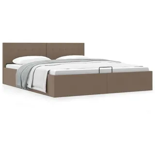 vidaXL Stauraumbett hydraulisch 160 x 200 cm taupe