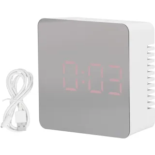 Quadratische Led-wanduhr Mit Automatischem Temperatursensor Für Wohnzimmer, Schlafzimmer, Büro (ts-s70-r)
