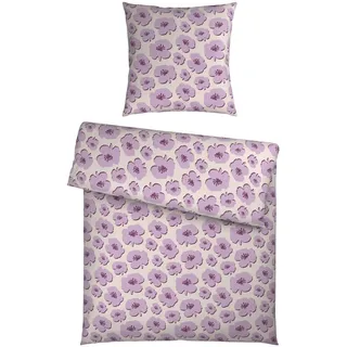 Esposa Bettwäsche, Lila, Textil, Blume, 155x220 cm, Oeko-Tex® Made IN Green, pflegeleicht, hautfreundlich, Schlaftextilien, Bettwäsche, Bettwäsche, Übergrößen-Bettwäsche