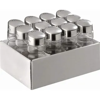 APS Allzweckstreuer Set 12 Stück 10 cm Transparent unbefüllt