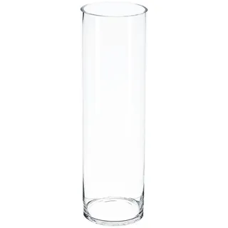 ATMOSPHERA CREATEUR D'INTERIEUR Atmosphera – Hohe zylindrische Vase – Transparent – ​​H 50 x D 15 cm – Glas – Für Blumen, Dekoration, Tischdekoration