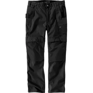 Carhartt Relaxed Straight Steel Rugged Flex Ripstop Double-front Cargo Dungaree black (BLK) W30 L30