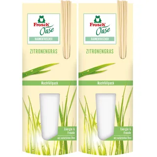 Frosch Oase Raumerfrischer Zitronengrasfrische Nachfüllpack, 90ml (Packung mit 2)