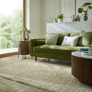 Flair Rugs Teppich FLAIR RUGS "Minerals", grün, B:80cm H:3mm L:150cm, Kunstfaser, Wolle, Teppiche, Teppich, Neutraler Teppich aus mineralischer Wollmischung