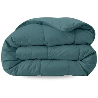 Zelesta® Comfort Uni 2-in-1 4-Jahreszeiten Ganzjahresbettdecke ohne Bezug – Bett in 10 Sek, Temperaturregulierend, Waschbar 40°C, Atmungsaktiv, Milbendicht, Mikrofaser (Meergrün, 200x200cm)