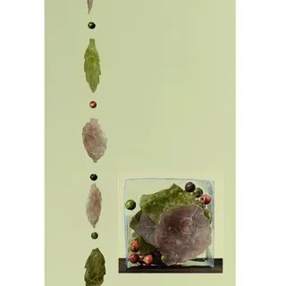 Capiz Girlande Permutt Windspiel bunte Farben Punkte oder Blumenmuster L1,80 1812-8561200