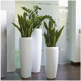 Flingora Bodenvase Cleo, mit Einsatz - Fiberglas - Indoor & Outdoor - Weiß - Höhe 97 cm weiß Ø 34 cm x 97 cm