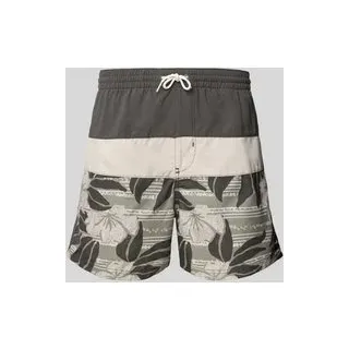 Badehose mit elastischem Bund, Oliv, XXL