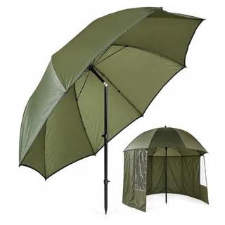 Traxis Eco Umbrella + Anbauzelt 250cm Regenschutz/Sonnenschutz Angeln