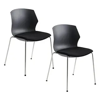 Mayer Schalenstühle myPRIMO 2511 01 01 26 397 schwarz Stoff, 2 St.