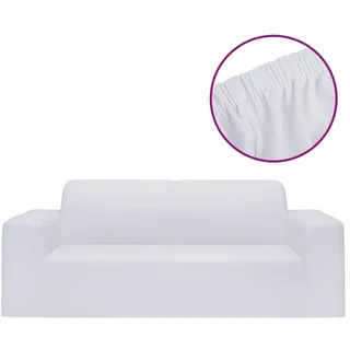 vidaXL Sofahusse 2-Sitzer Weiß 100% Polyester