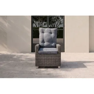 OUTFLEXX Dining Sessel, grau, Polyrattan, 74 x 83 x 110 cm, Rückenlehne stufenlos verstellbar