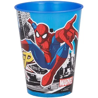 Stor 260 ml Plastikbecher für Kinder mit Marvel Spiderman-Grafiken, BPA-frei, wiederverwendbar und waschbar, nicht mikrowellengeeignet