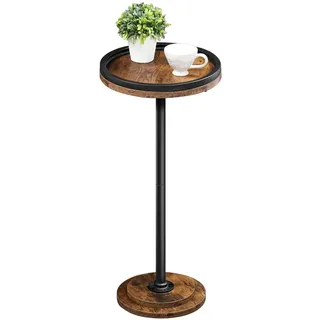 Beistelltisch Wohnzimmer Schlafzimmer Vintage Braun Schwarz Klein 30x30x65cm
