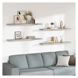 vidaXL Wandregal 120 x 23,5 x 3,8 cm Betongrau