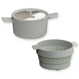 BergHOFF Leo Balance 24cm Kochtopf mit Glasdeckel inkl. Siebeinsatz