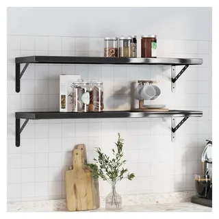 vidaXL Wandregal 100 x 30 cm Schwarz