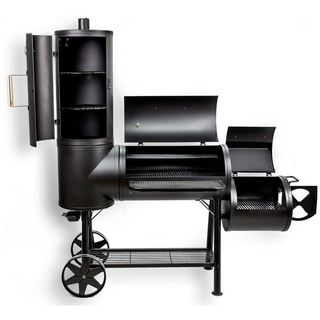 TAINO Smoker CHIEF, kaltgewalzter Stahl, horizontale und vertikale Räucherkammer schwarz
