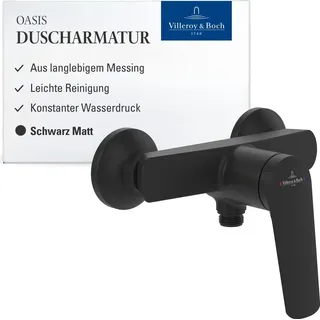 Villeroy & Boch Oasis Duscharmatur Einhebel-Mischbatterie rund für 1 Verbraucher Messing Matt Black