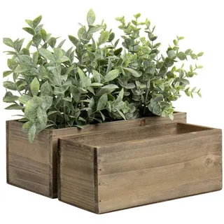 luxuskollektion Blumentopf Set 2er Set 40 x 20 x 20 cm Braun
