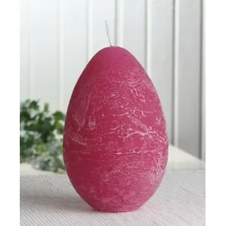 CandleCorner Rustik-Eikerze, durchgefärbt, groß, ca. 13 x 8,5 cm pink/Fuchsia