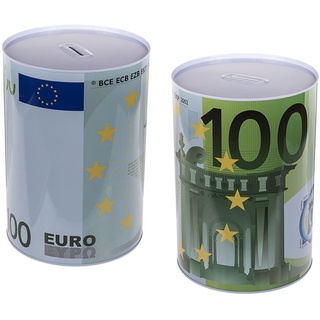 Jumbo Spardose 100 Euro Note Sparschwein Spartopf Sparbüchse Sparen Geldschein Banknote Metall Geschenkidee 22 x 15 cm
