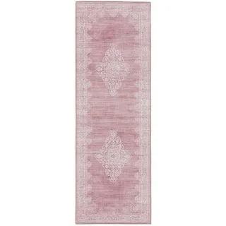 Läufer Laury, benuta, rechteckig, Höhe: 5 mm, Kunstfaser, Berber, Ethno-Style, Wohnzimmer rosa