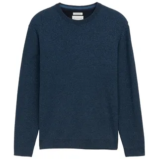 TOM TAILOR Herren Strickpullover aus Baumwolle, blau, Meliert, Gr. XXL