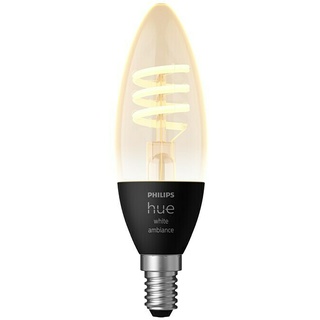 Philips Hue LED-Lampe Filament Classic White Ambiance  (E14, 350 lm, Einstellbare Farbtemperatur, 1 Stk.)