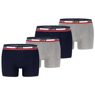 Levi's LEVIS MEN REPEAT SPW LOGO BOXER BRIEF Navy / Grau XL 4er Pack
