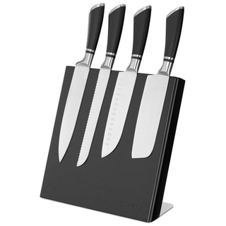 Navaris Magnet-Messerblock Messerhalter magnetisch aus Kautschuk - Holz Magnethalter (1tlg) schwarz