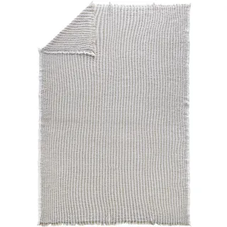 Dieter Knoll Wohndecke, Weiß, Taupe, Textil, 150x200 cm, Made in Europe, atmungsaktiv, Wohntextilien, Decken, Kuscheldecken