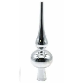 Weihnachtsdeko Weihnachtsbaumspitze Spitze Kugel silber