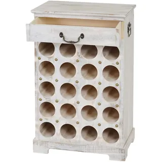 Mendler Weinregal Lucan T324 76 x 48 x 31 cm Weiß