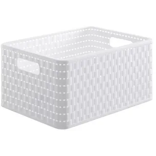 Rotho Aufbewahrungskorb Country Kunststoff 36,8 x 27,8 x 19,1 cm weiß