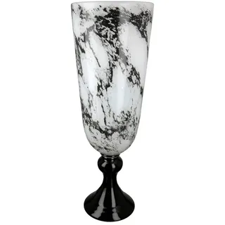 Gilde Vase "Trophy" in Schwarz/ Weiß - (H)42 x Ø 16 cm | Gr.: onesize