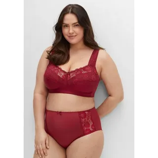 sheego Slip »Taillenslip mit leicht transparenter Spitze - 56