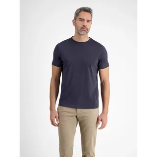 Lerros T-Shirt LERROS "Klassisches Rundhals T-Shirt", Herren, Gr. S, blau (night blau), 100% Baumwolle, Shirts T-Shirt