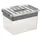 Q-Line Aufbewahrungsbox 40 x 30 x 26 cm 4-tlg. transparent/grau