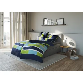 OTTO home Etienne Gestreift Blau 155 x 220 cm + 40 x 80 cm