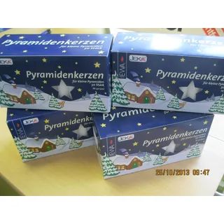 200 Pyramidenkerzen 4x50 Weiß EWA - JEKA Ebersbacher Deutschland Neuware