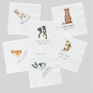 XEL 100Stück Personalisierte Servietten Mit Foto,servietten Für Hochzeit,Geburtstag,Taufe,servietten Personalisiert Name,Party Tischdeko Papier Servietten
