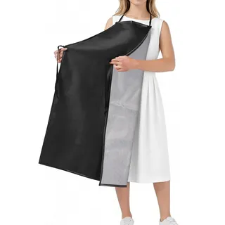 Dekorinex 118 x 68cm Schürze Wasserdicht, Metzgerschürze, Fleischerschürze | Wasserdichte Ölbeständige PU Schürze, Kunstlederschürze, Große Lederschürze, für Geschirrspülen, Schlachten