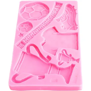Fußball-Trophäe, Silikon-Fondant-Form, Kleidung, Backform, Schuhe, Rosa Formen, Form für Kleidung, Outfit, Backform für Gebackene Madeleine-Pfannen