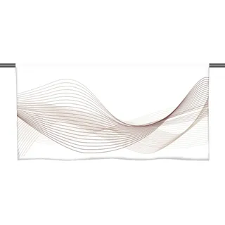 gardinen-for-life Scheibengardine Stream Horizon coffee, Cafehausgardine 60 cm x 45 cm